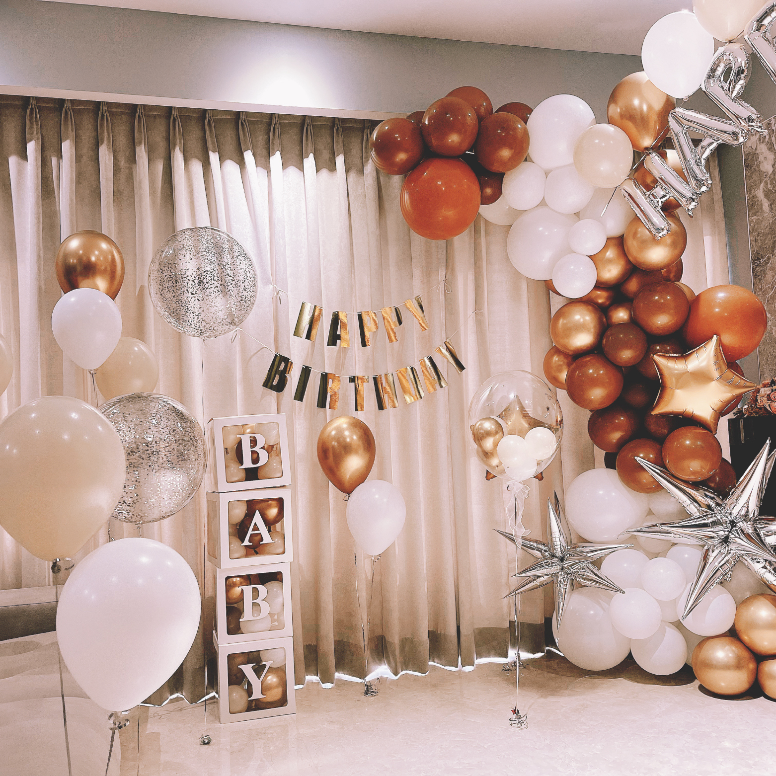 【自宅】生日驚喜．香檳金色系