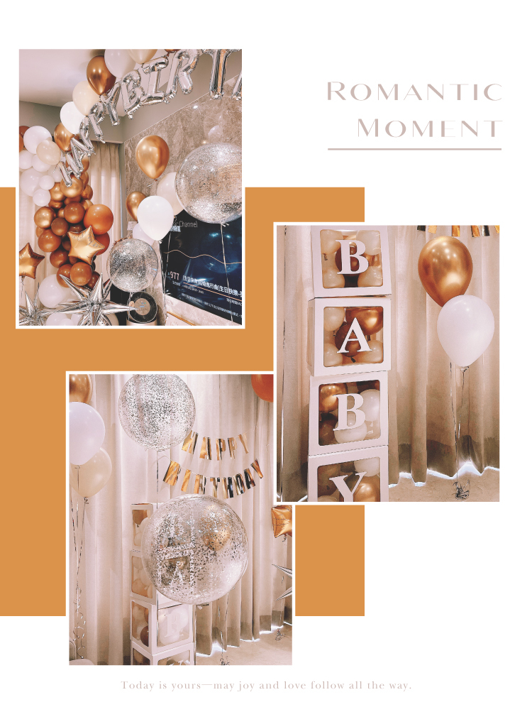 【自宅】生日驚喜．香檳金色系