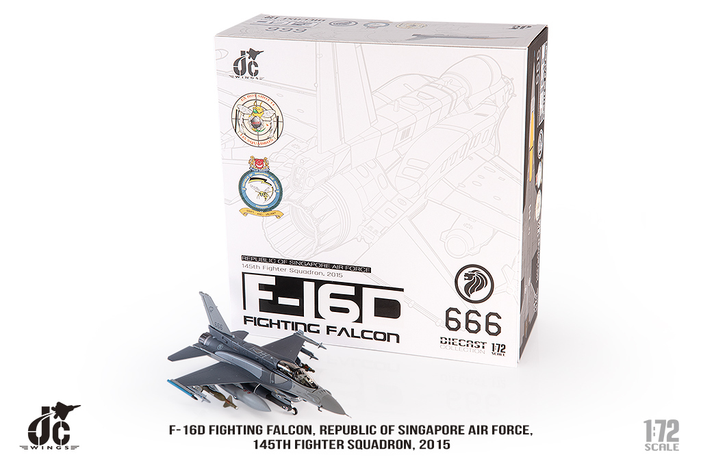 JC wings 1/72  新加坡空軍 F16D 第 145 戰機中隊2015年