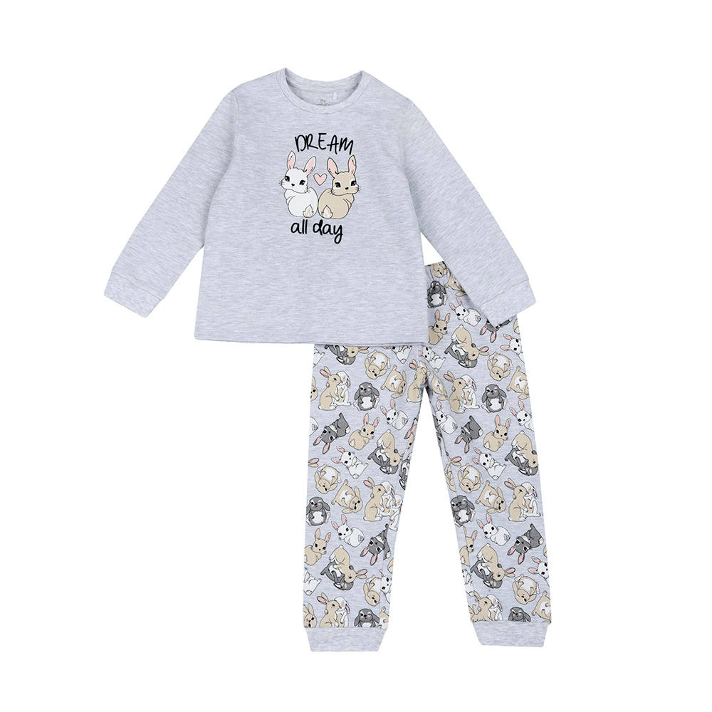 休閒居家 -花灰甜蜜兔休閒套裝