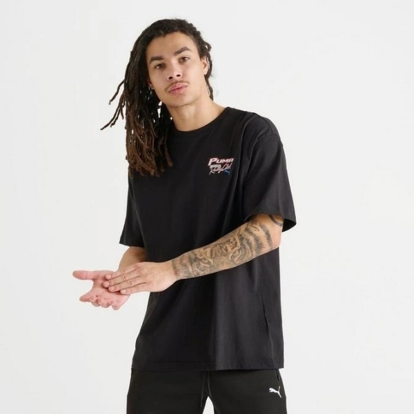 PUMA 短T 流行系列 MOTO 黑 圖案 短袖 上衣 男 62963701