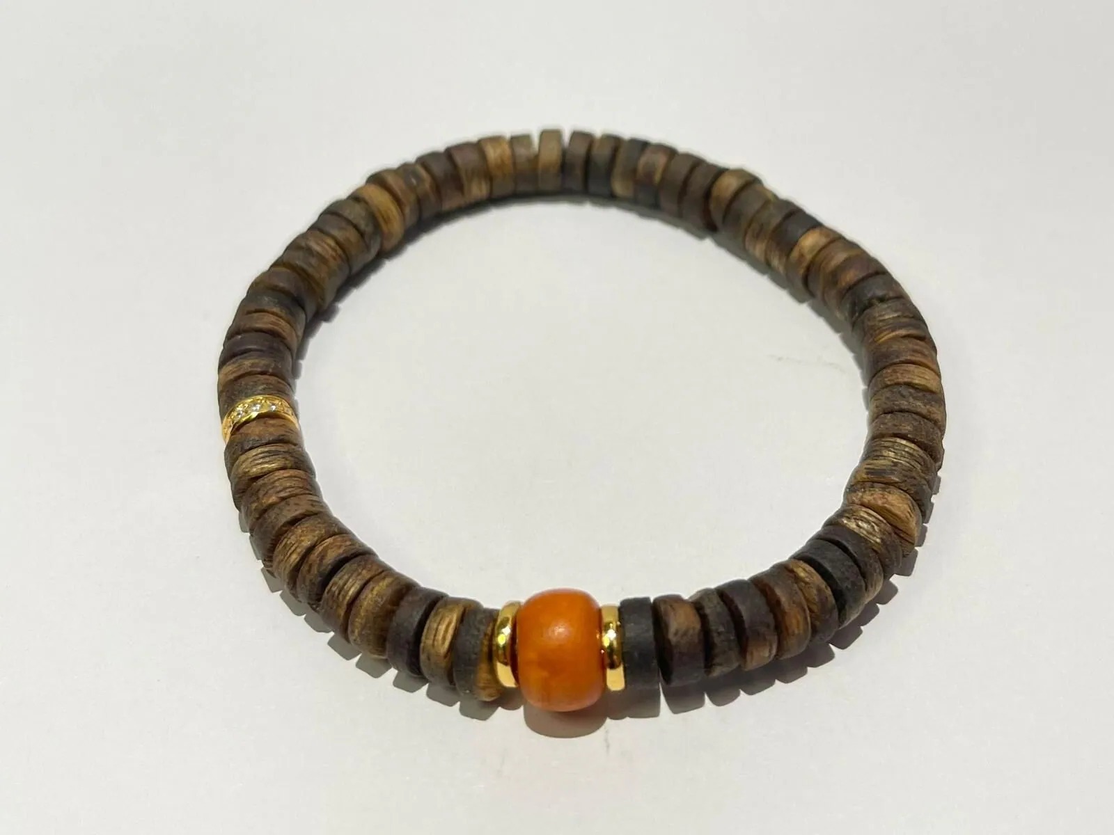 【現貨】LL080713 海南奇楠沉香老蜜蠟單圈手串(N082)