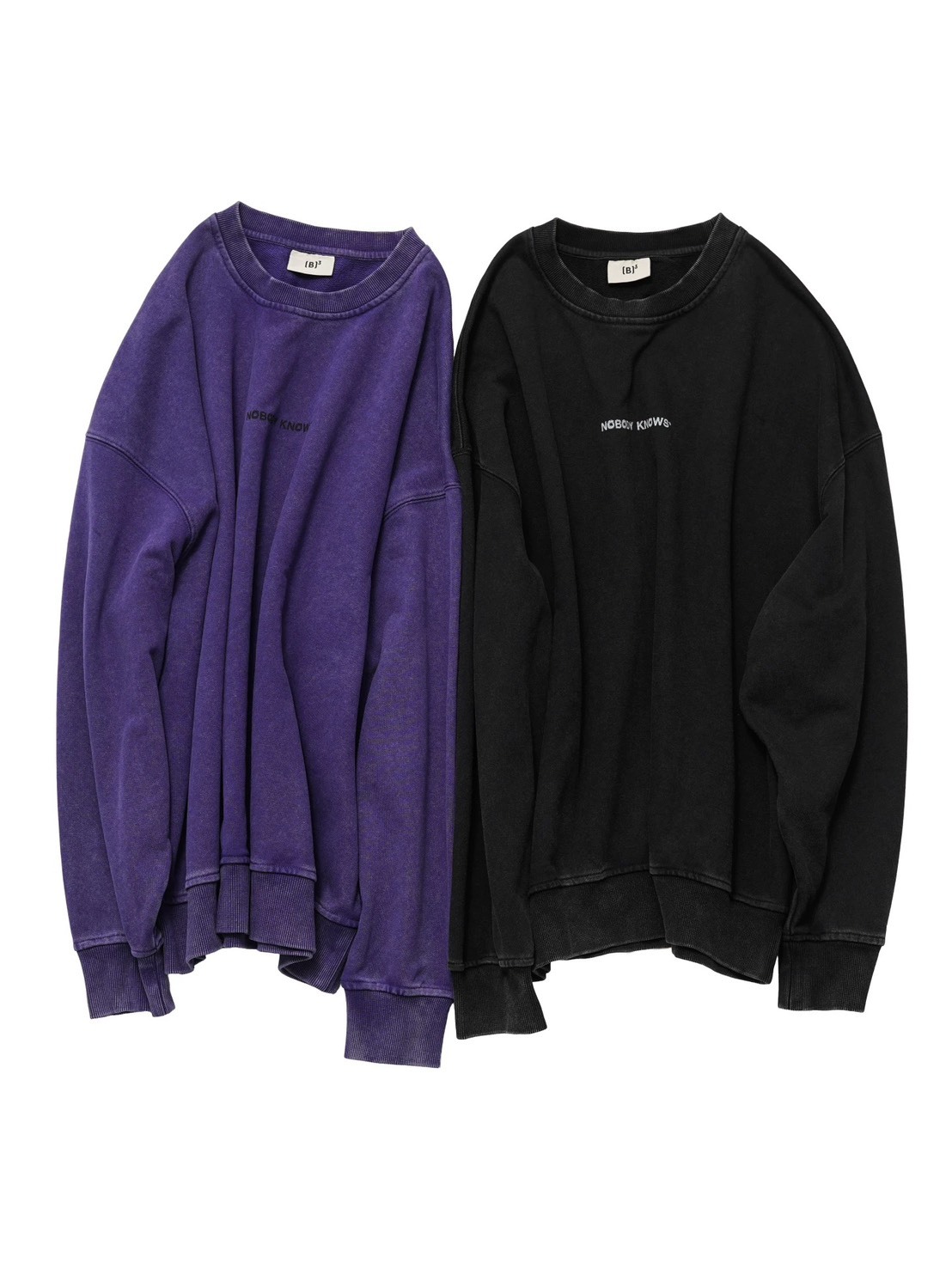 #預購 BTB 25AW 重磅450g 混紡蠟染 水洗做舊 印花休閒圓領衛衣 兩色