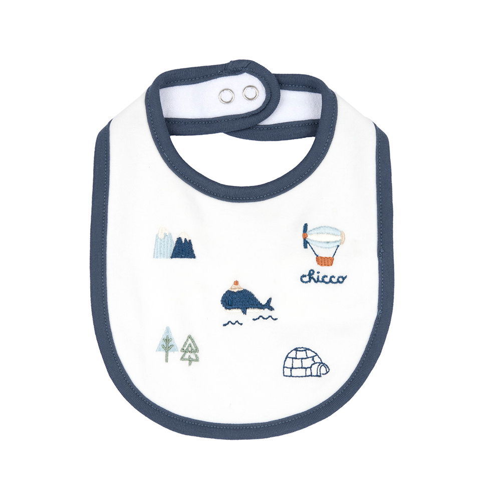 海洋鯨魚-繡圖滾邊圍兜