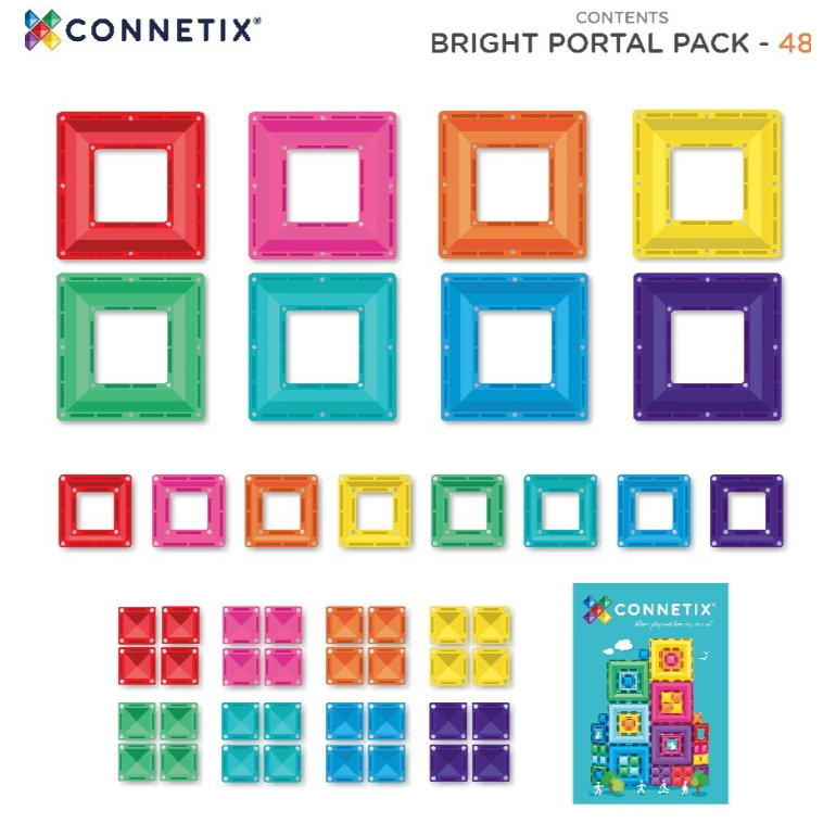 【樂森藥局】澳洲 Connetix 繽紛磁力積木 - 方框入口組 48pc