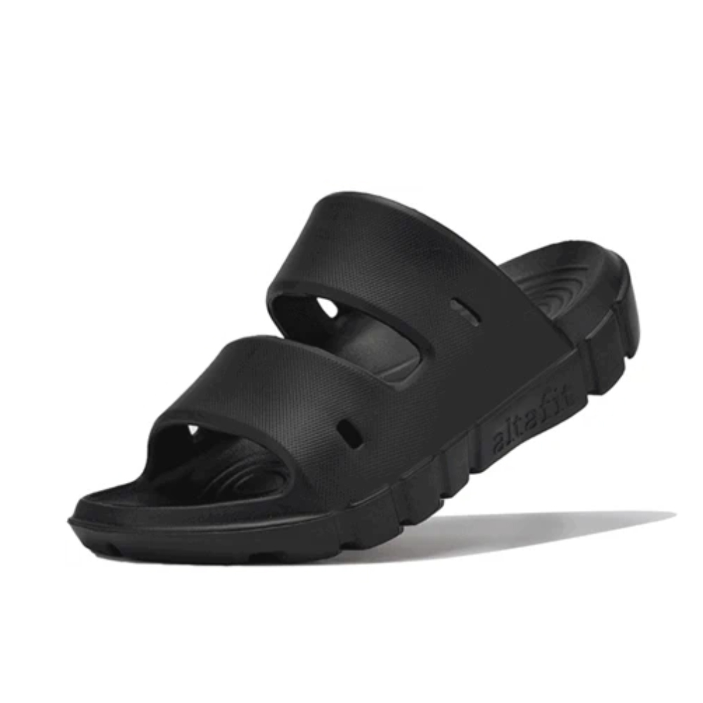【altafit】韓系人體工學鞋履 | 黑色 Black ｜ 拖鞋 Recovery slippers