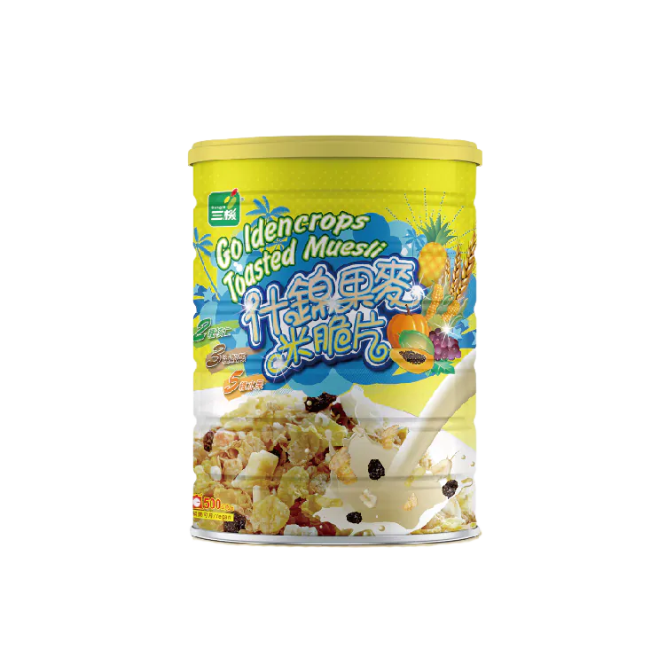 【三機】什錦果麥米脆片500g/罐
