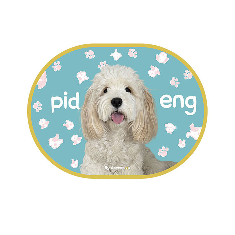 Cute Blue Paws（Elliptical carpet）