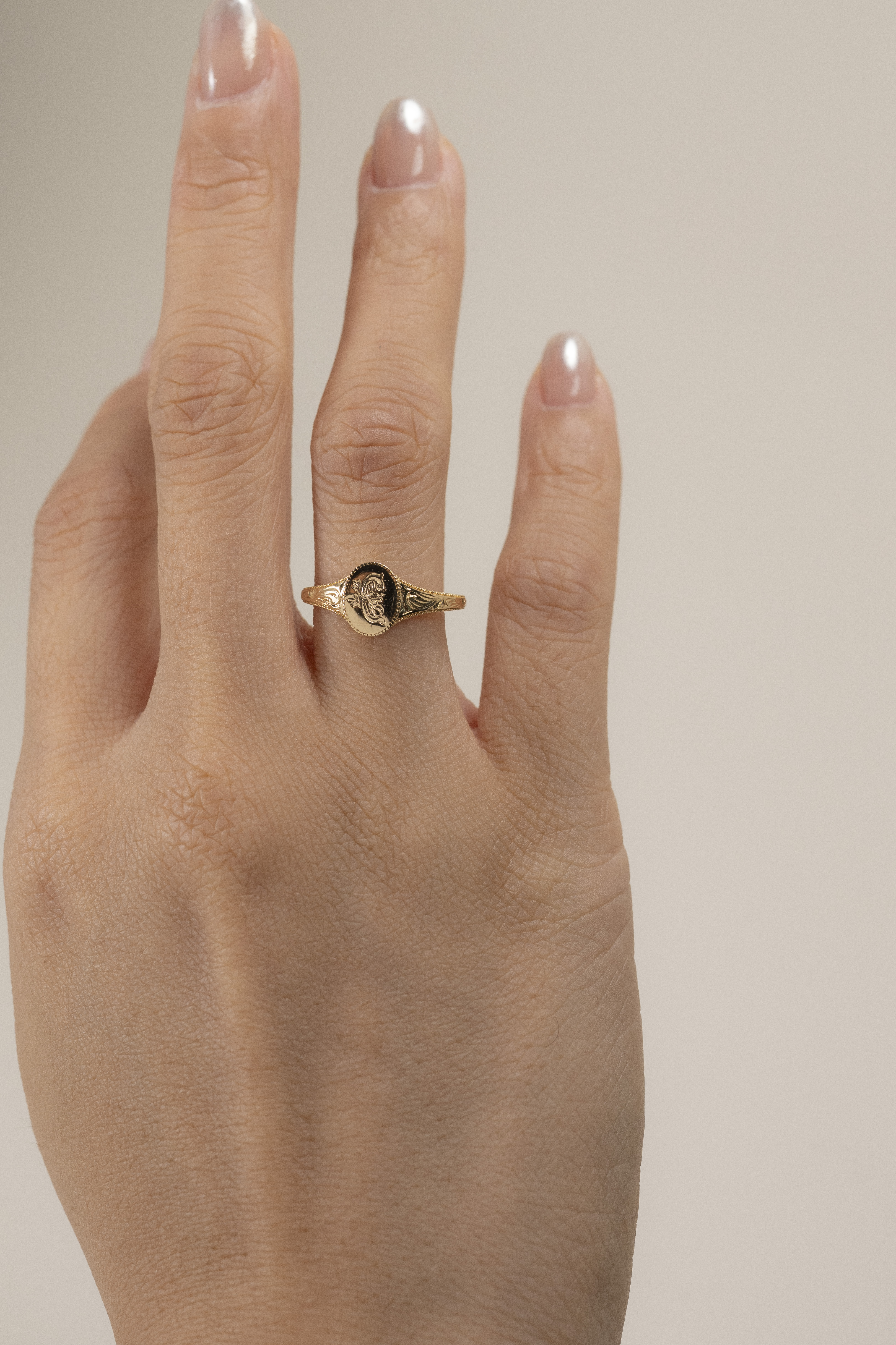18K Little Floral Signature Ring