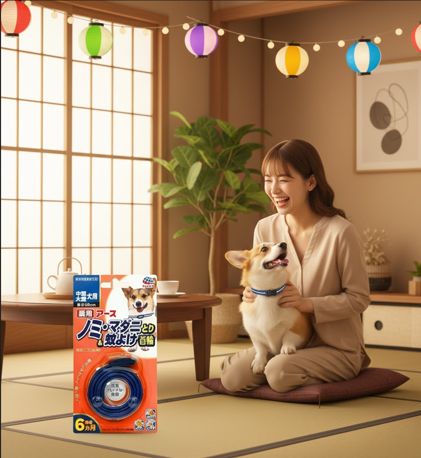 (日本製造) Earth Pet 中大型犬用藥用驅跳蚤、蜱蟲、蚊子項圈