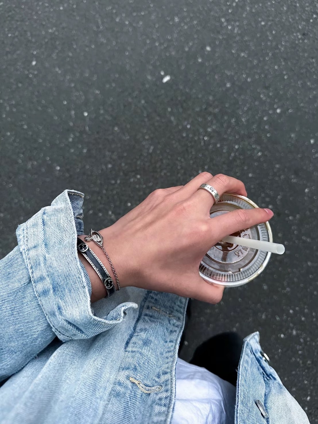 VIVIENNE WESTWOOD MINI BAS RELIEF 水晶土星 手鍊 情侶款 銀色