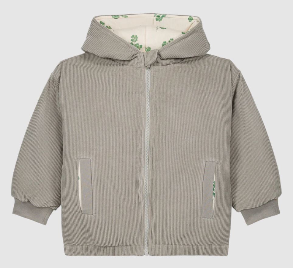 STUDIO BOHEME PARIS 燈芯絨胖胖外套 Manteau Frio-Gris trèfles