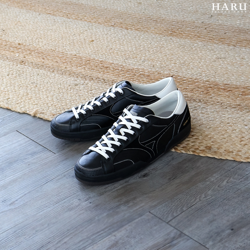 MIZUNO 美津濃 CT Club 黑武士 全黑 奶油白 皮革 外縫線 復古 薄底鞋 黑白 休閒鞋 D1GH261005