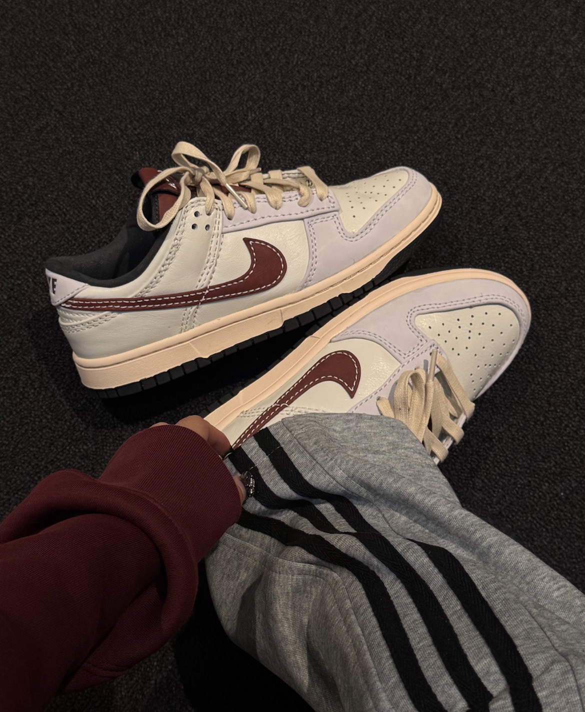 男鞋 NIKE DUNK LOW 'Soft Pearl' 灰白酒紅 皮革 復古 低筒 休閒鞋【IM6670-202】