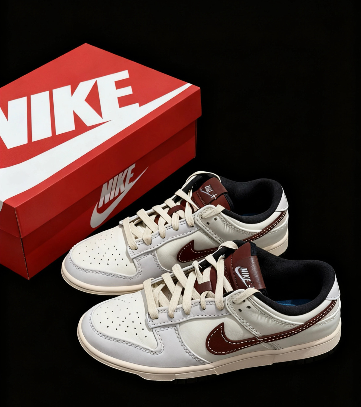 男鞋 NIKE DUNK LOW 'Soft Pearl' 灰白酒紅 皮革 復古 低筒 休閒鞋【IM6670-202】