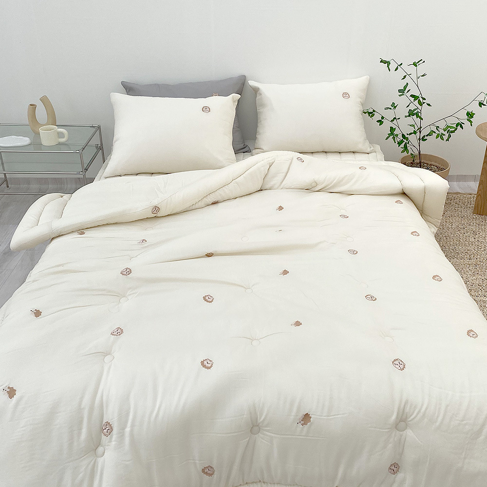 韓國棉被 刺繡刺蝟莫代爾-莫代爾