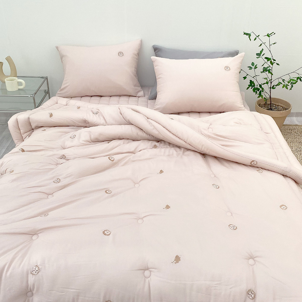 韓國棉被 刺繡刺蝟莫代爾-莫代爾