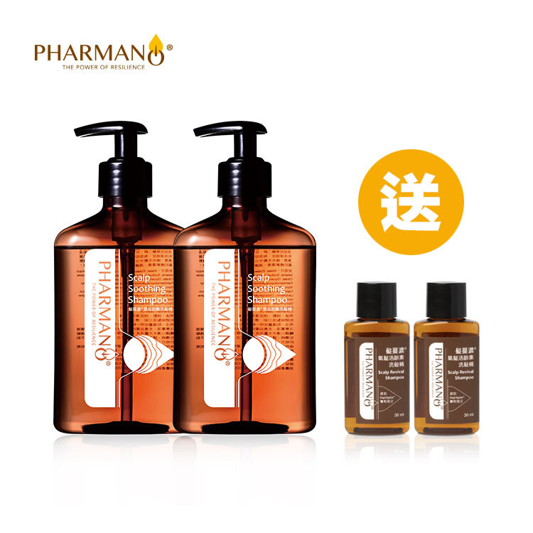 髮蔓濃 頭皮舒緩洗髮精 350ml*2 送 髮蔓濃 氧髮活齡素洗髮精 30ml*2 【85折優惠】
