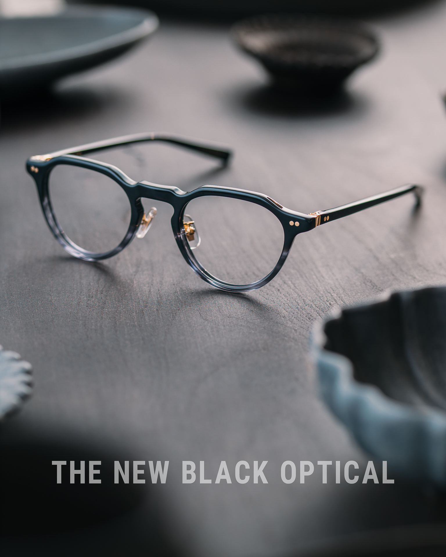 金子眼鏡 Kaneko Optical 賽璐珞KC (Kaneko Celluloid)系列 灰黑雙色KC-75