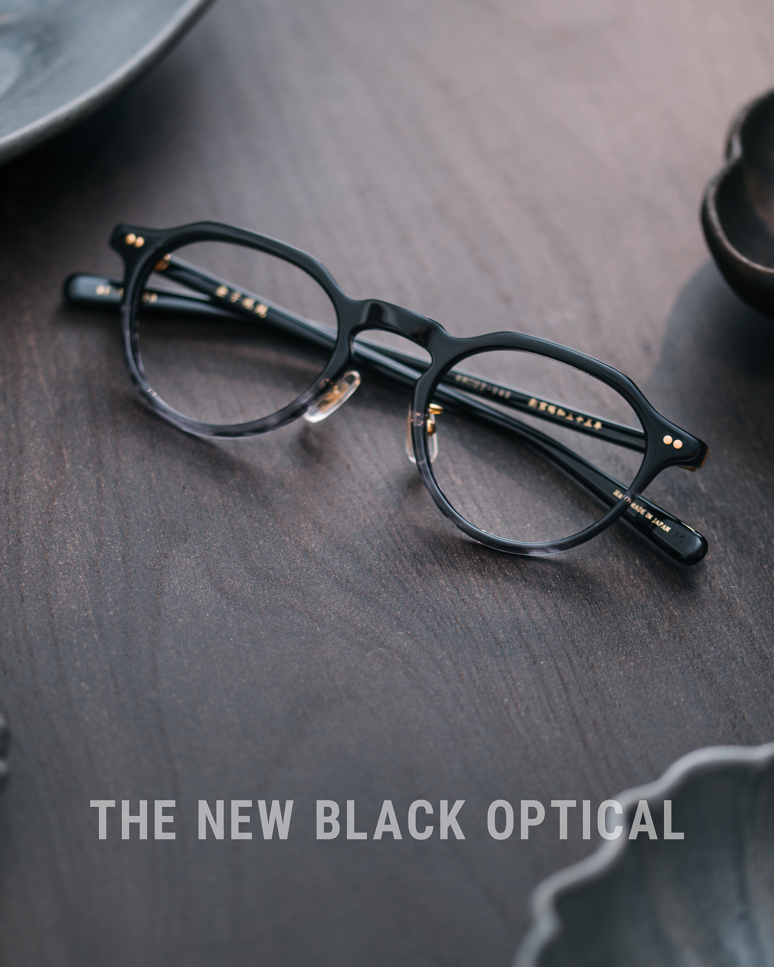 金子眼鏡 Kaneko Optical 賽璐珞KC (Kaneko Celluloid)系列 灰黑雙色KC-75