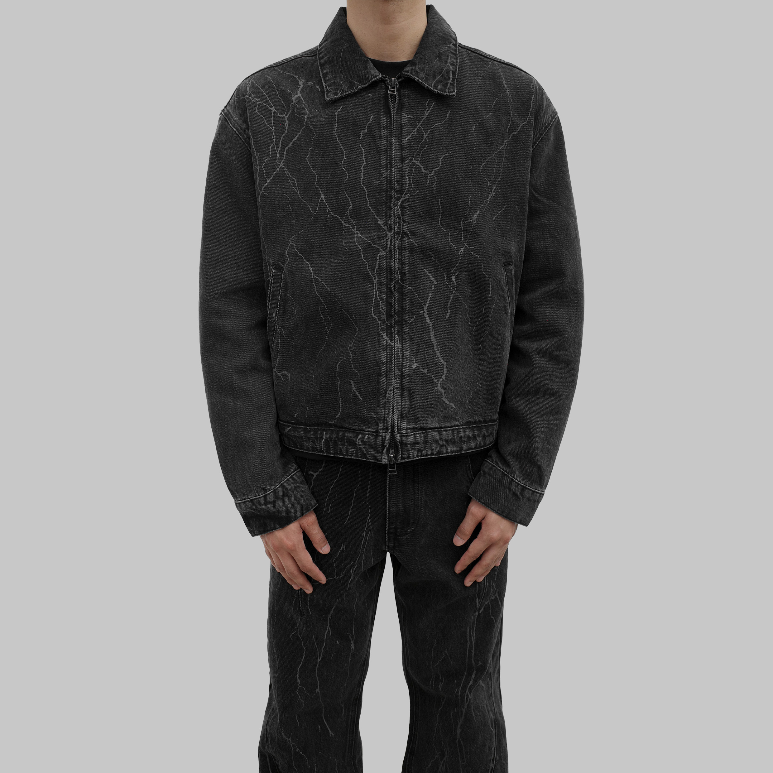 Anonymous Talking Zip-Up Denim Jacket 拉鍊牛仔外套