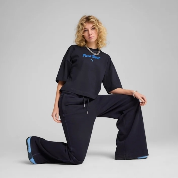 PUMA 短T 流行系列 PRM ESS 深藍 寬鬆 短袖 T恤 女 62977616