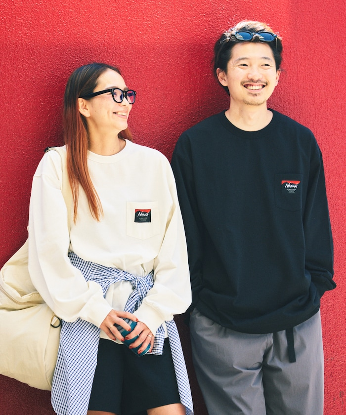 2025AW NANGA FREAK'S STORE 別注 ECO HYBRID LOGO LS TEE 寬版 口袋 長T 長袖 現貨 1482328800039