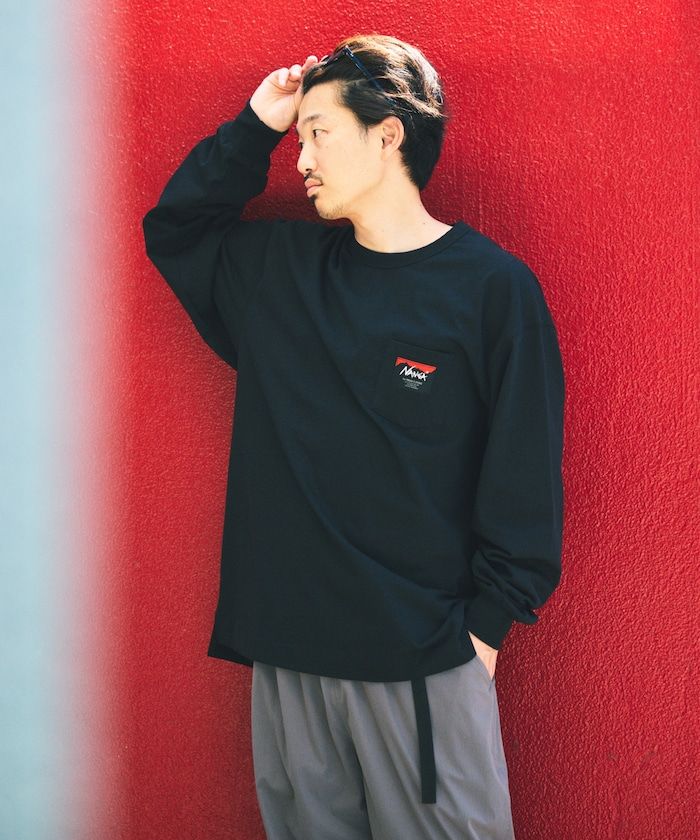 2025AW NANGA FREAK'S STORE 別注 ECO HYBRID LOGO LS TEE 寬版 口袋 長T 長袖 現貨 1482328800039