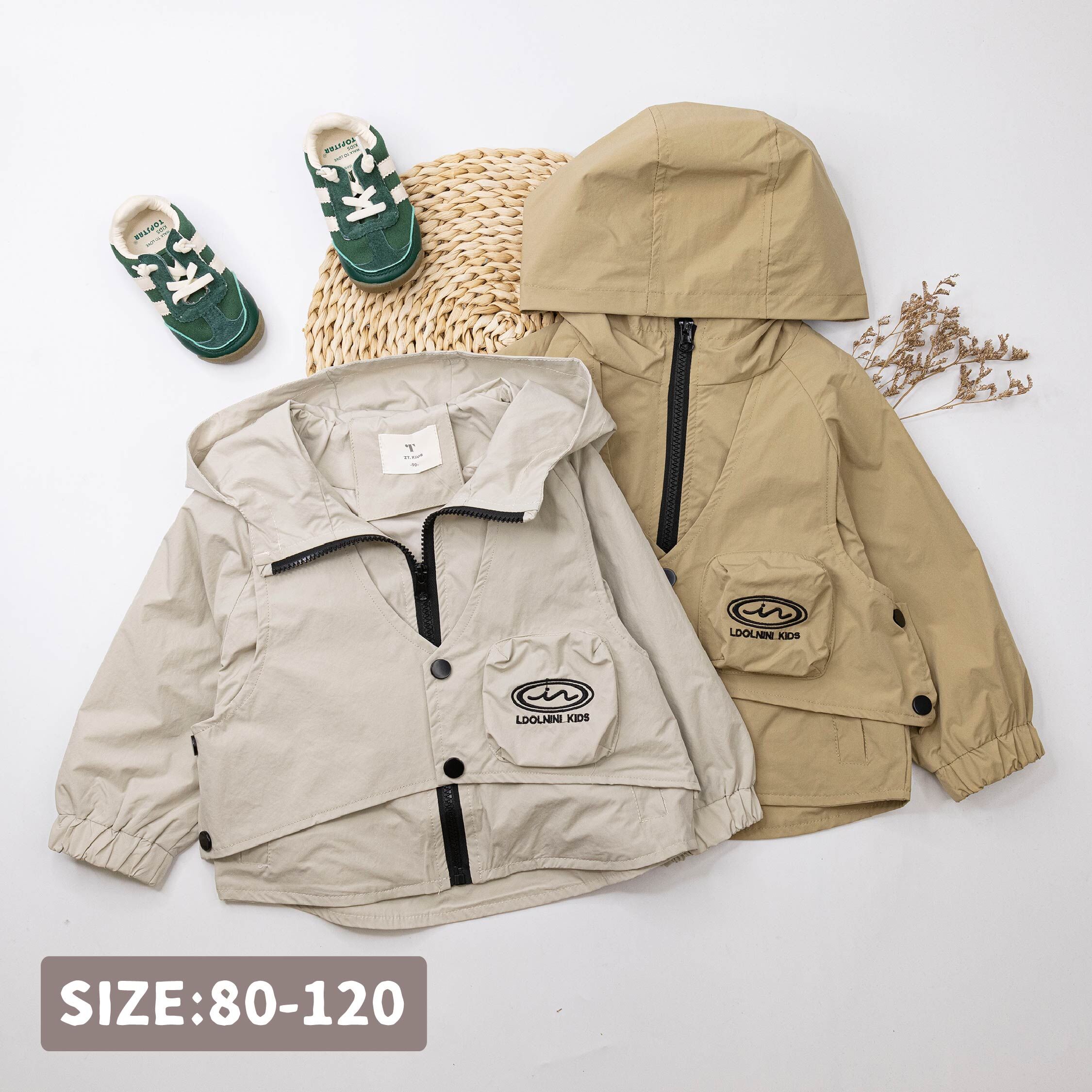 【H55352】潮流背心假兩件連帽外套＊二色