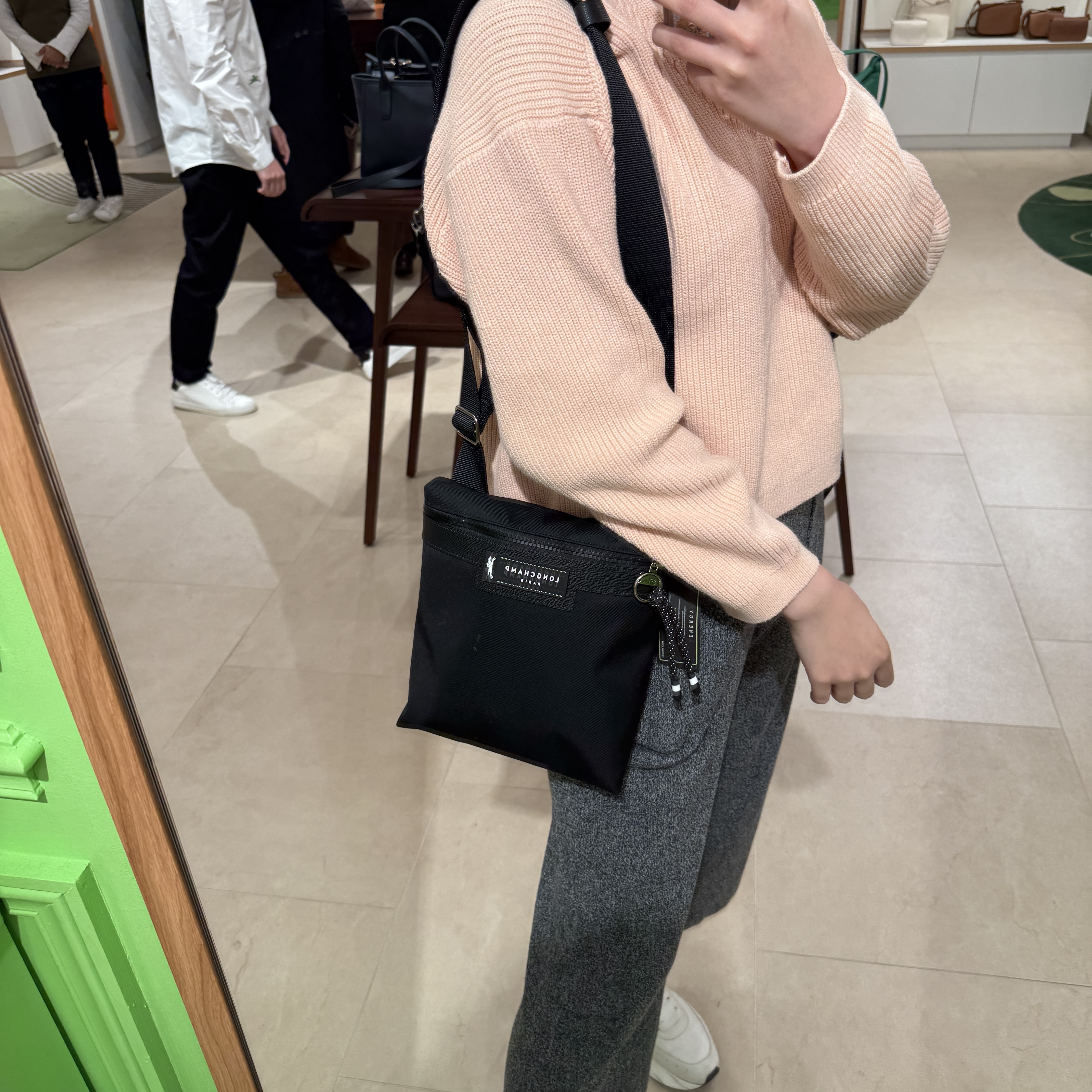 Longchamp Le Pliage Energy Recycled Canvas Crossbody Bag Black 20026