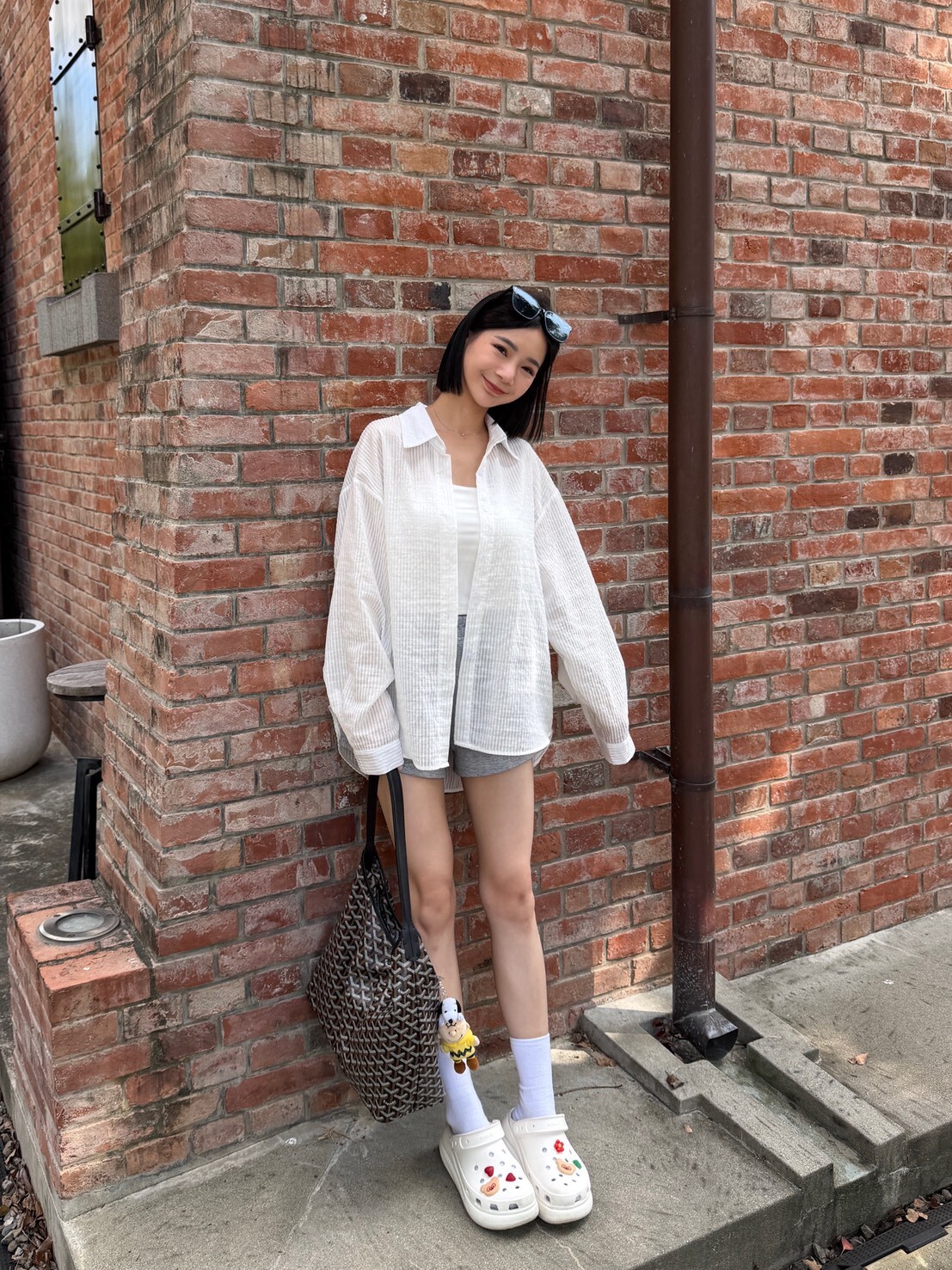 自留款微透直紋襯衫