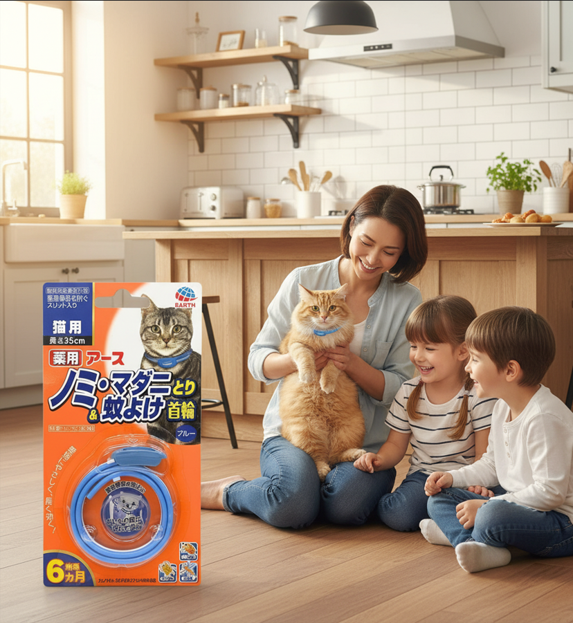 (日本製造) Earth Pet 貓用藥用驅跳蚤、蜱蟲、蚊子項圈