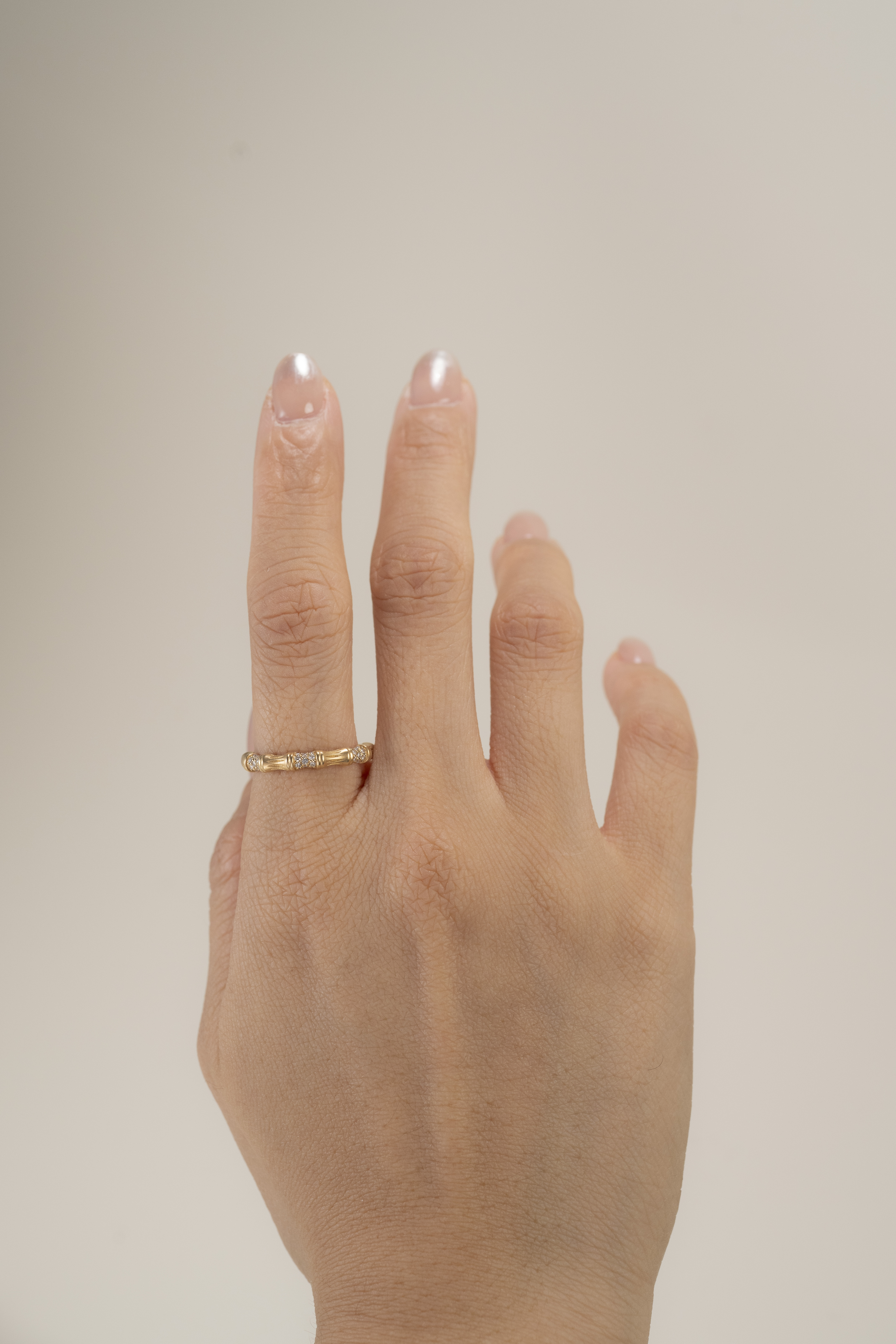 18K Wood Diamond Ring