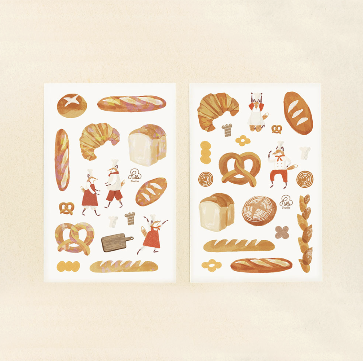 你好工作室｜烘焙日記 轉印貼紙 一組兩入