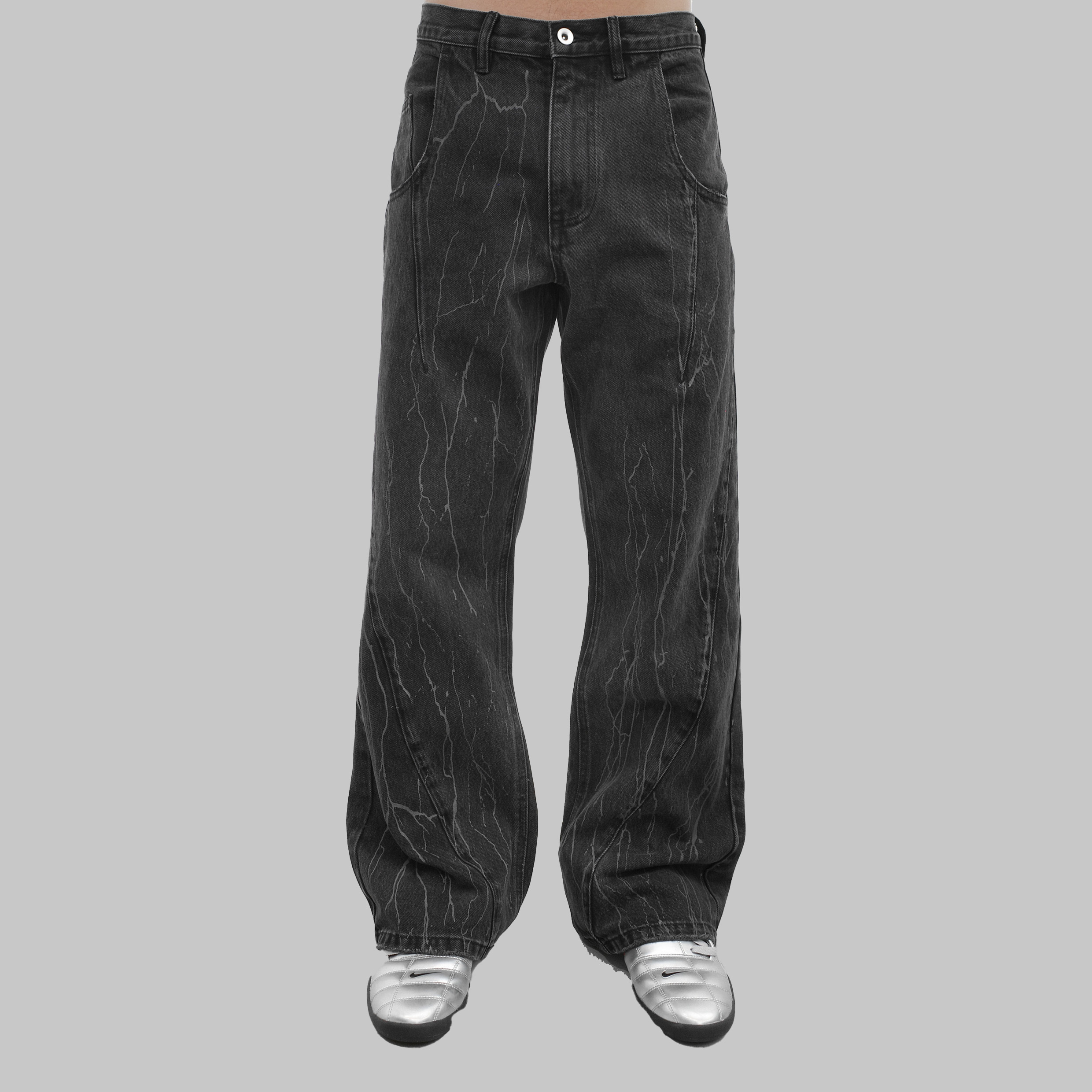 Anonymous Talking Denim Pants 喇叭牛仔褲