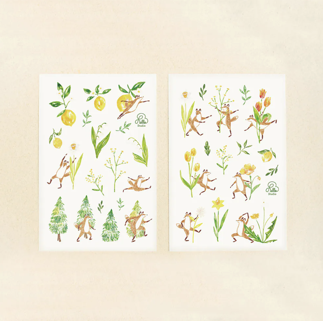 你好工作室｜森花時光 轉印貼紙 一組兩入