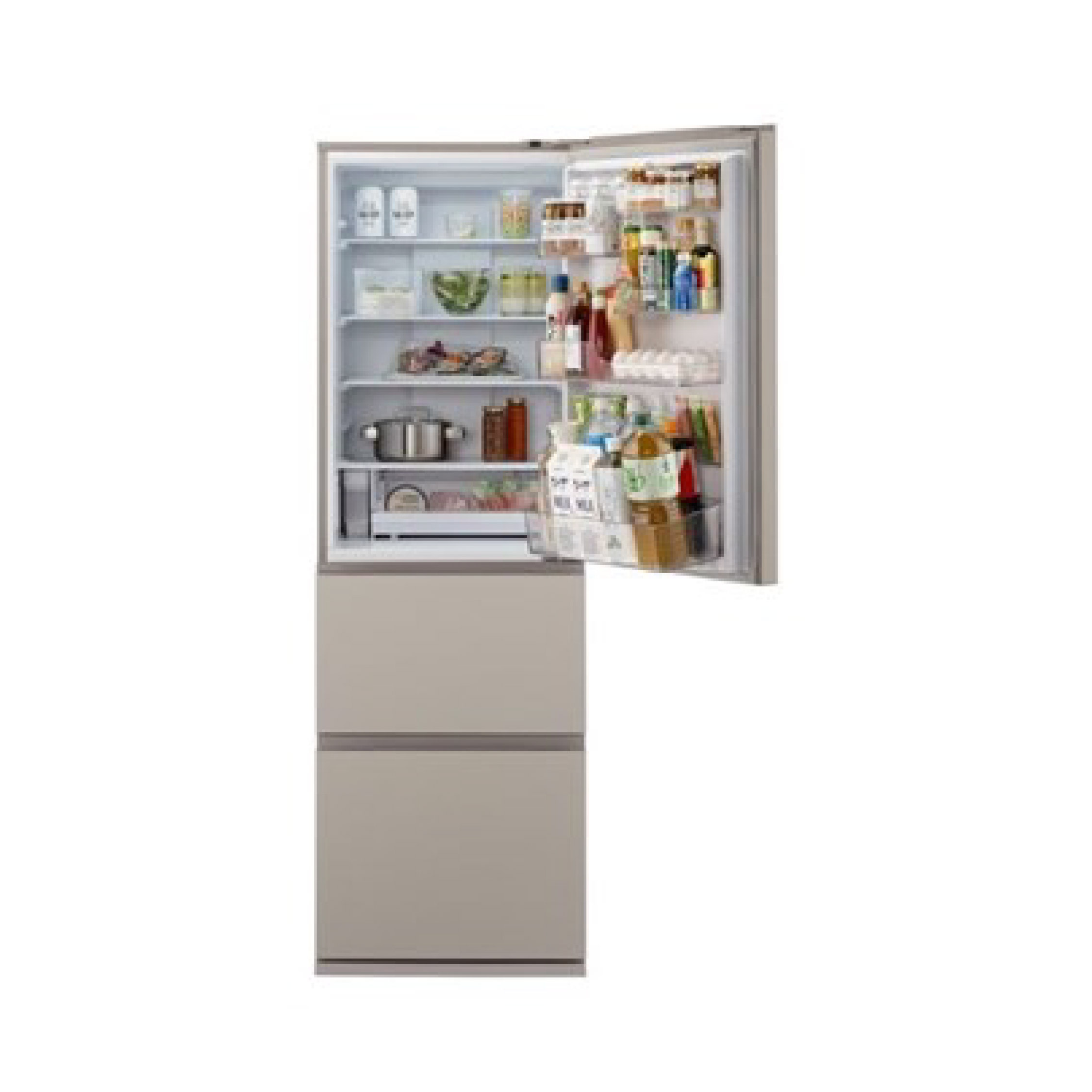 Panasonic NR-C371H-C3 ECONAVI 3-door Refrigerator (Matt