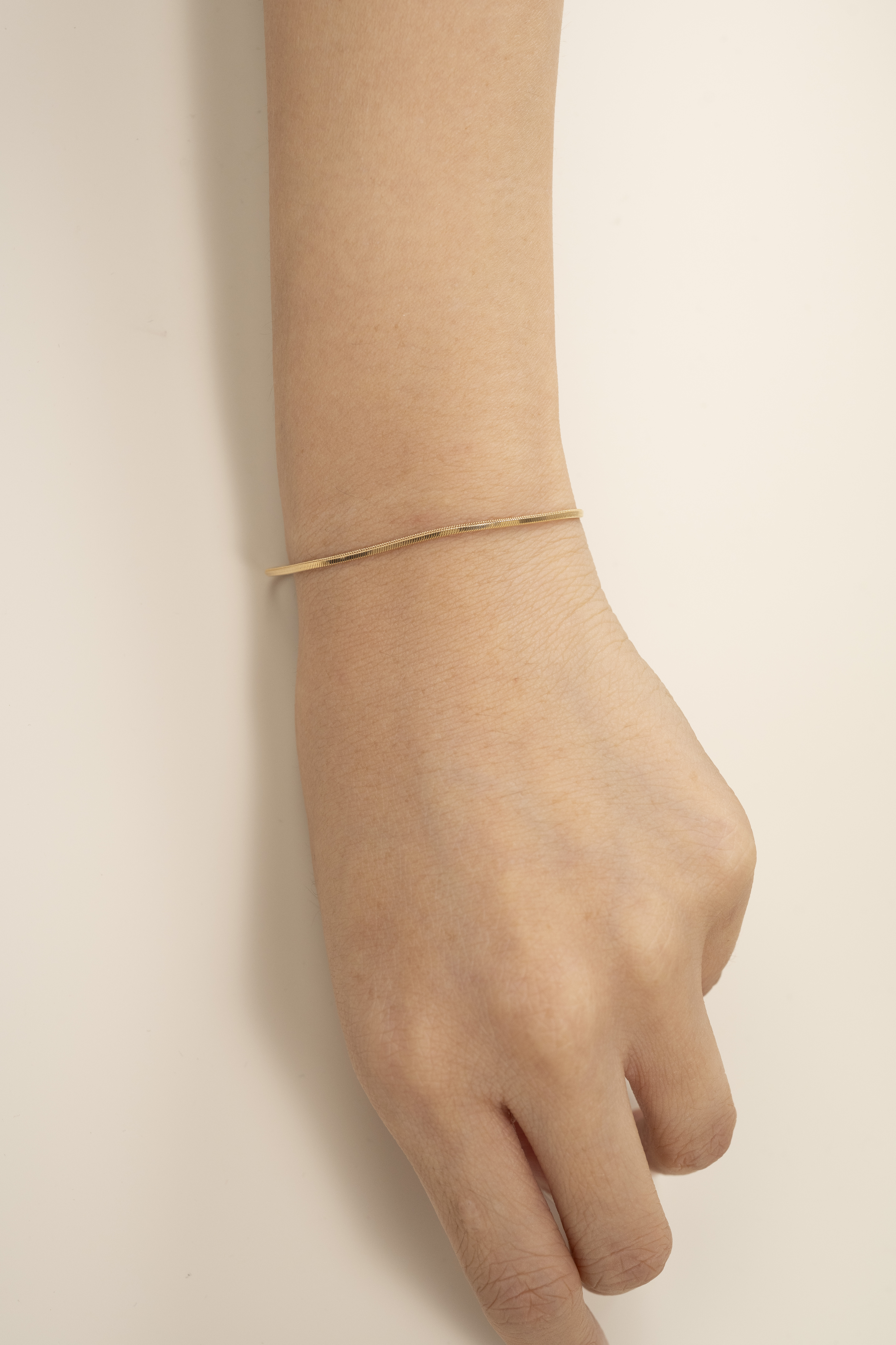 18K 1.3mm Sankechain Bracelet