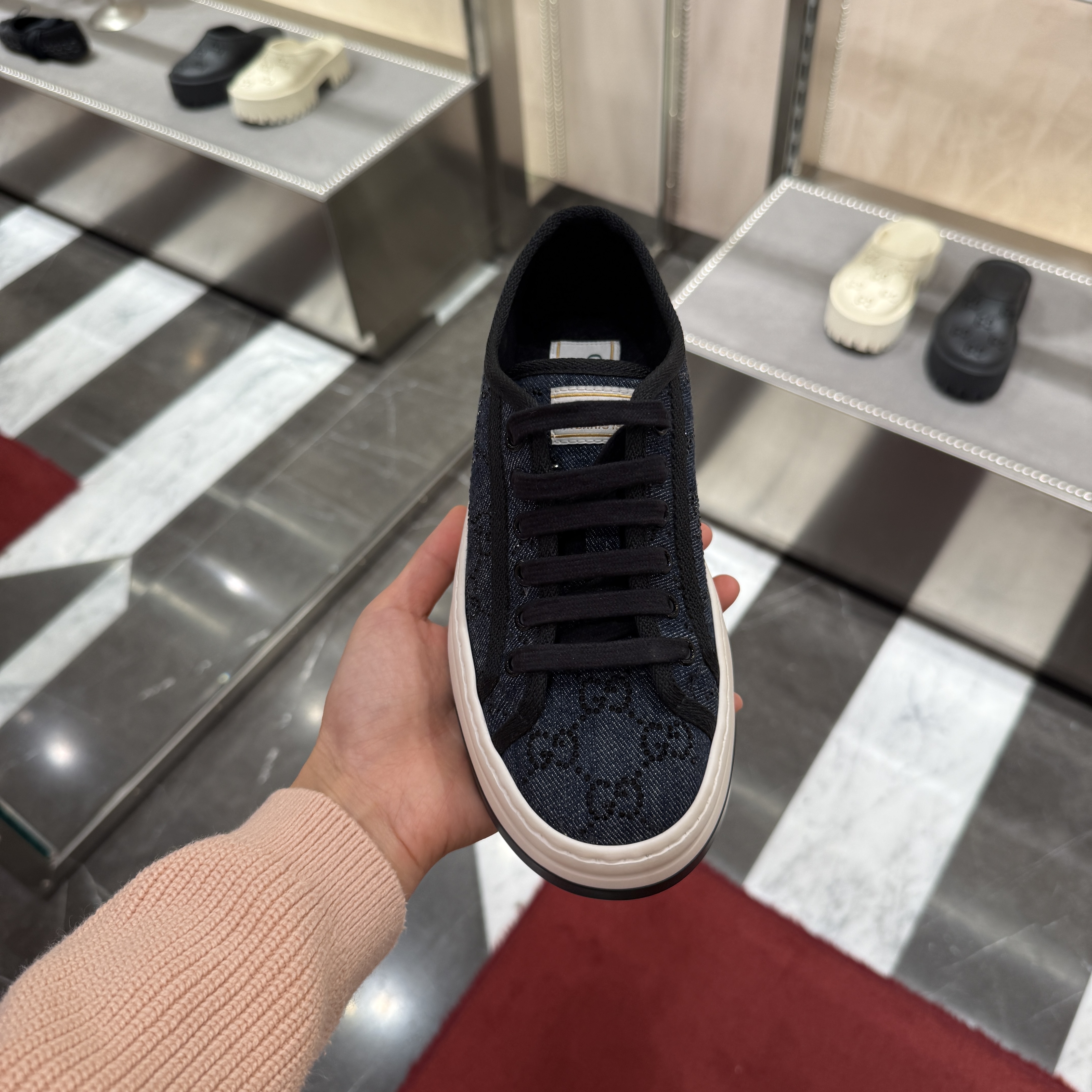 Gucci GG Denim canvas sneakers Dark navy 772879