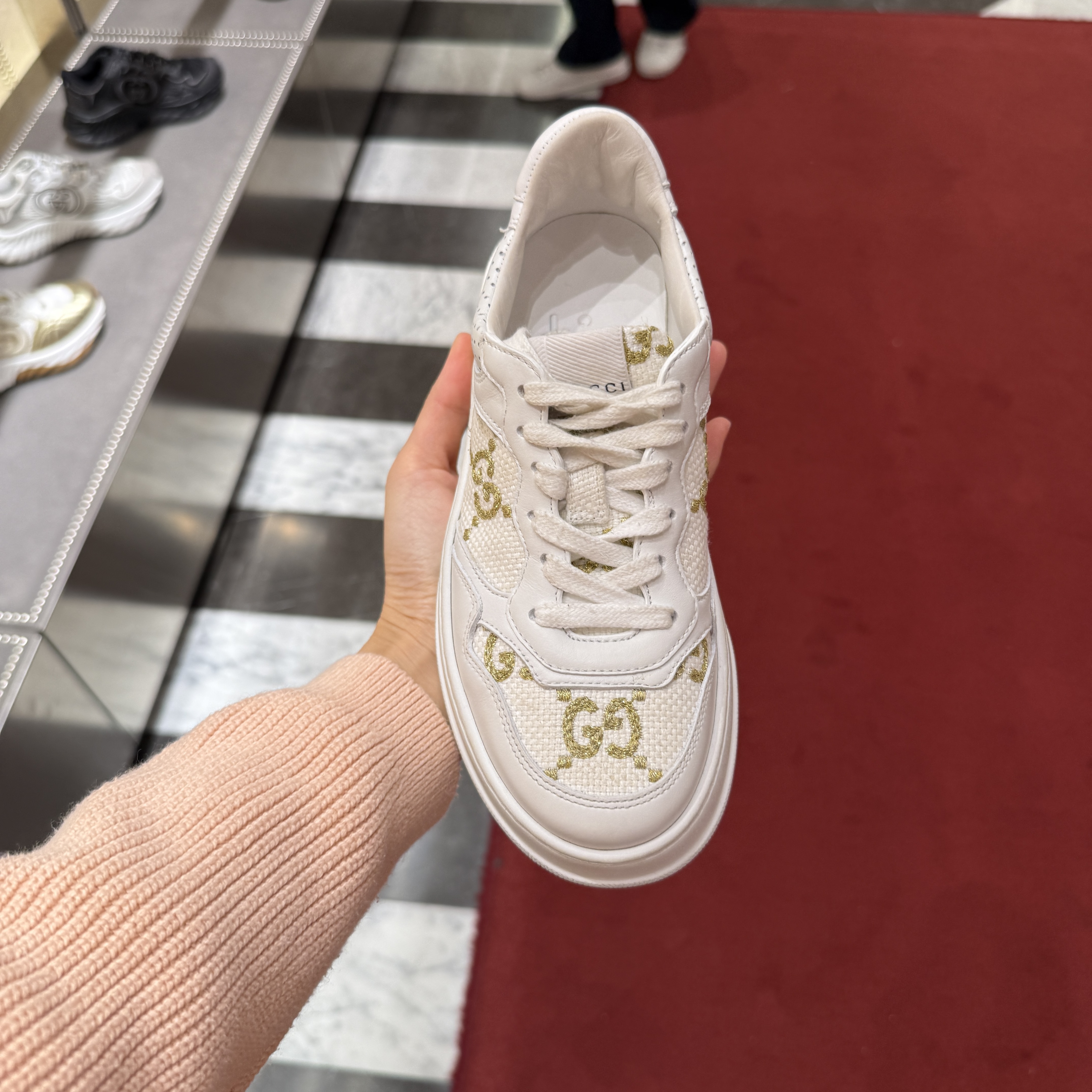 Gucci GG Chunky Raffia sneakers White 670408