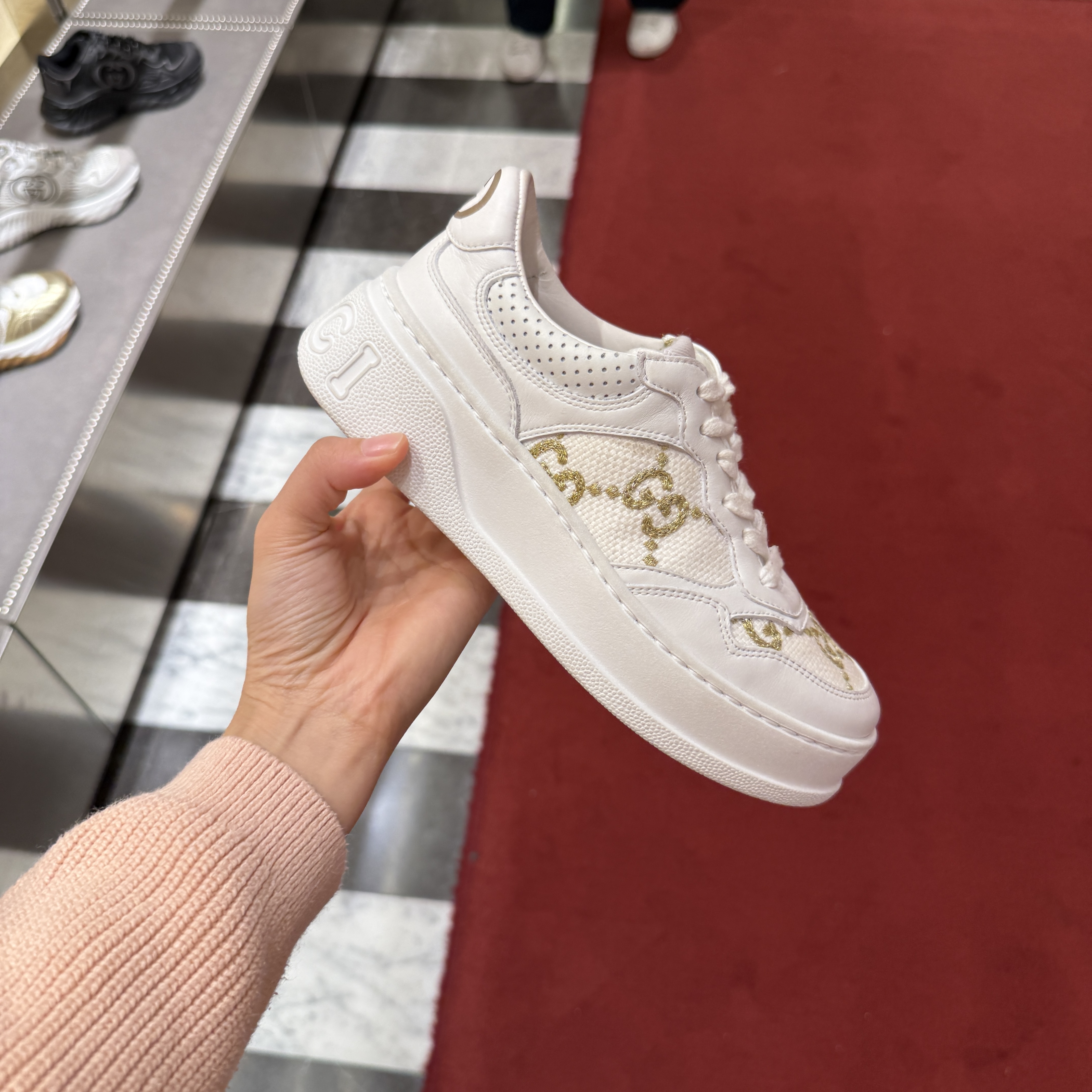Gucci GG Chunky Raffia sneakers White 670408