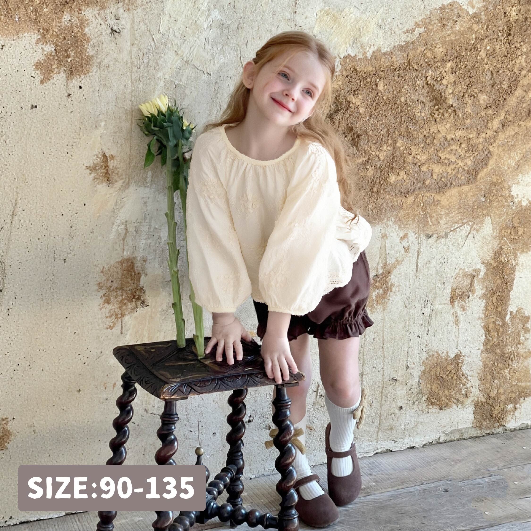 【H45455】歐式繡花設計棉質上衣