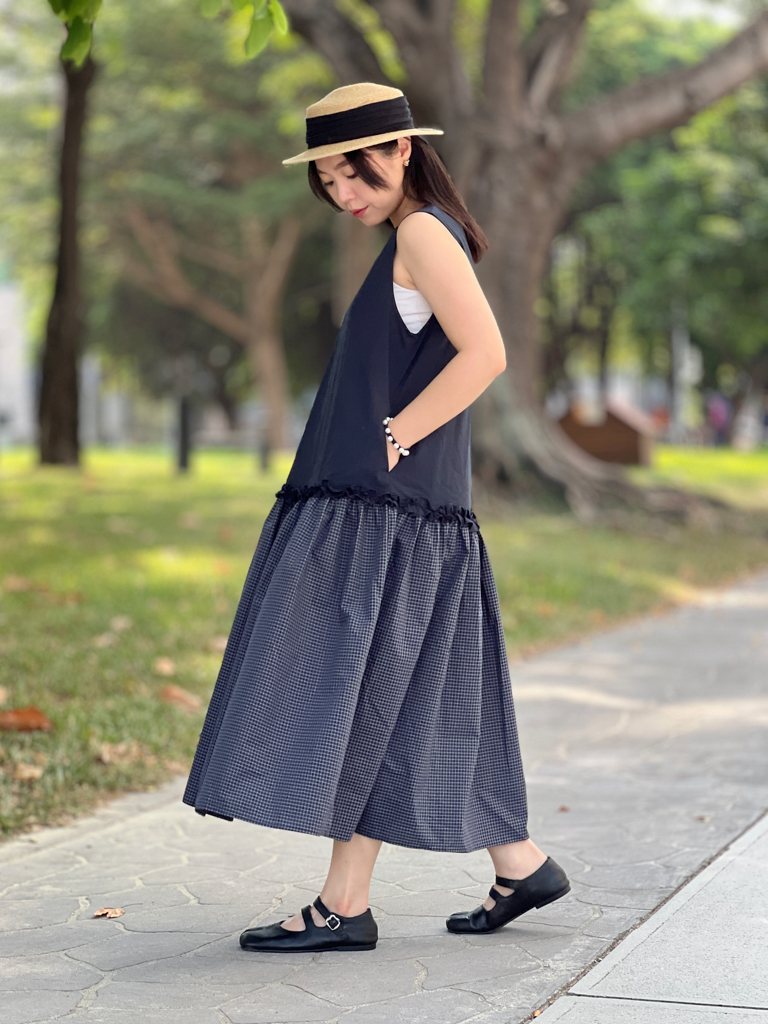 1020拼接背心洋裝(現貨款)