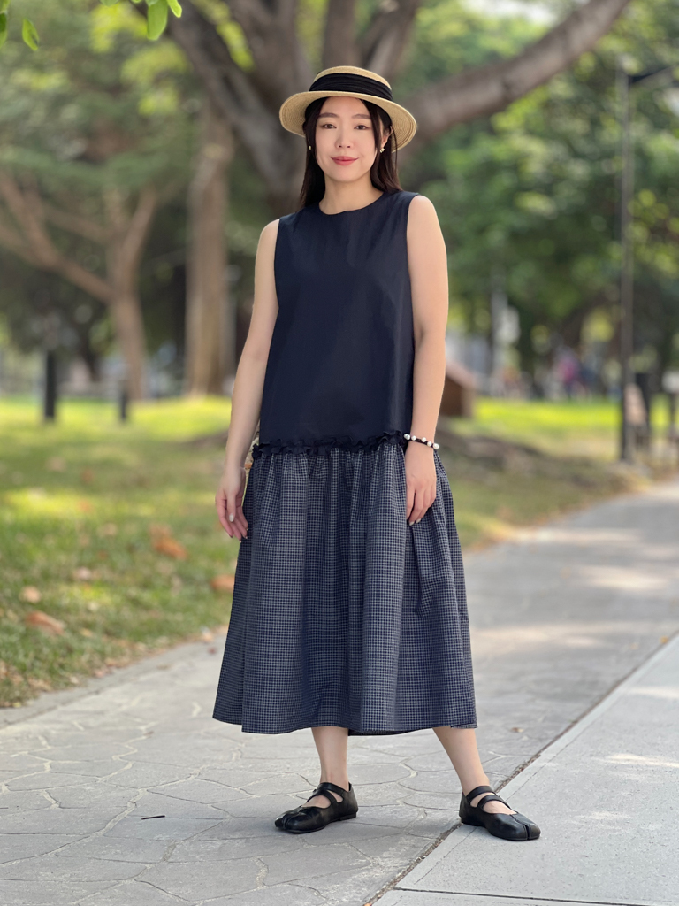 1020拼接背心洋裝(現貨款)