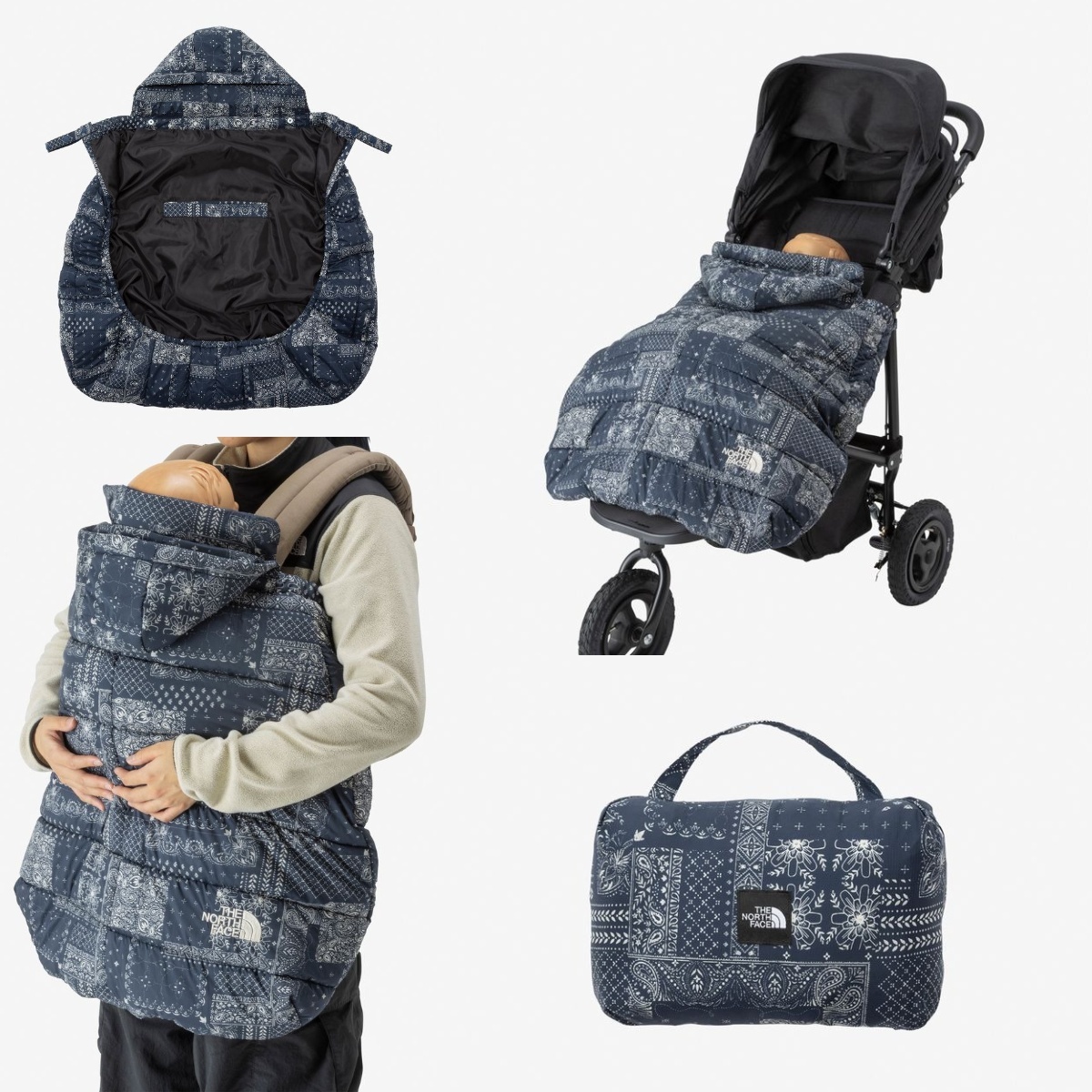 預購┃日本店鋪限定 TNF Novelty Baby Shell Blanket 嬰兒 披肩 防潑水 腰果花 圖騰 保暖毯