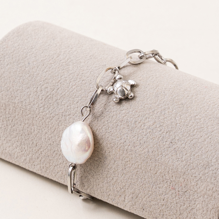 miramira自然｜永恆守護單珠海龜手環/鍊C0573-銀01134