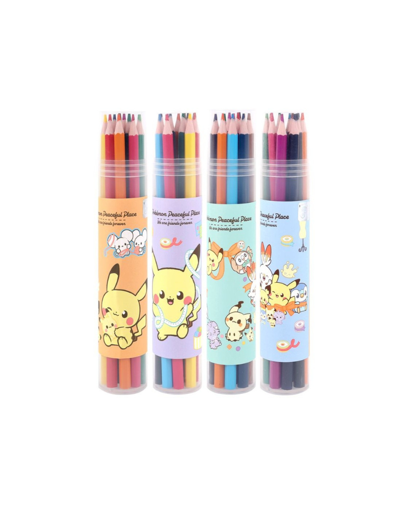 Pokemon 木顏色筆 12色