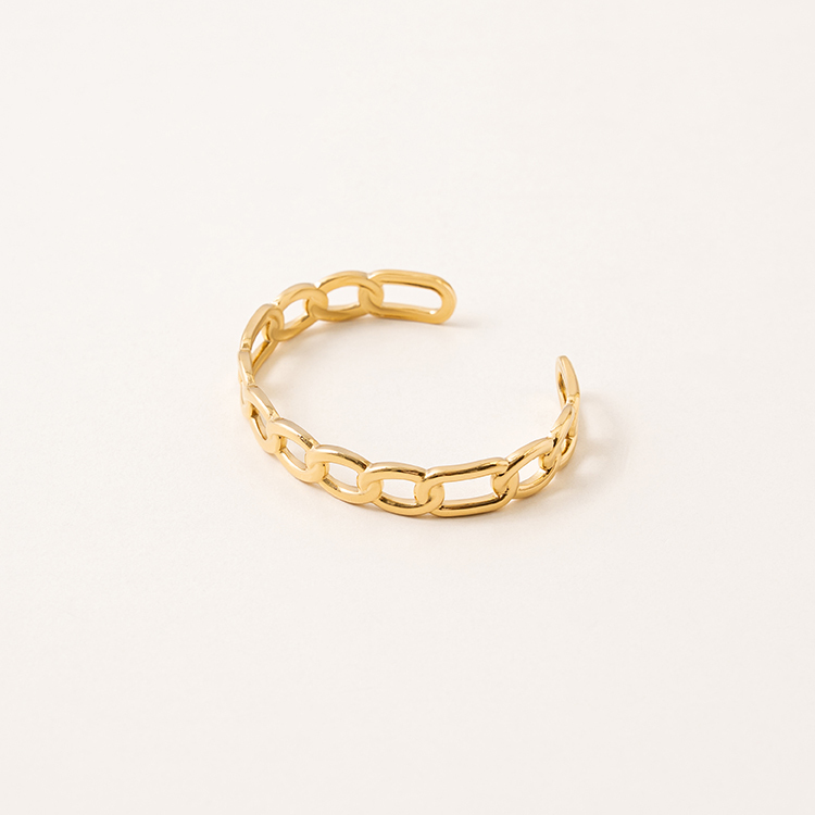 miramira純映｜鍊結光芒寬版手環/鍊C0771-金95549