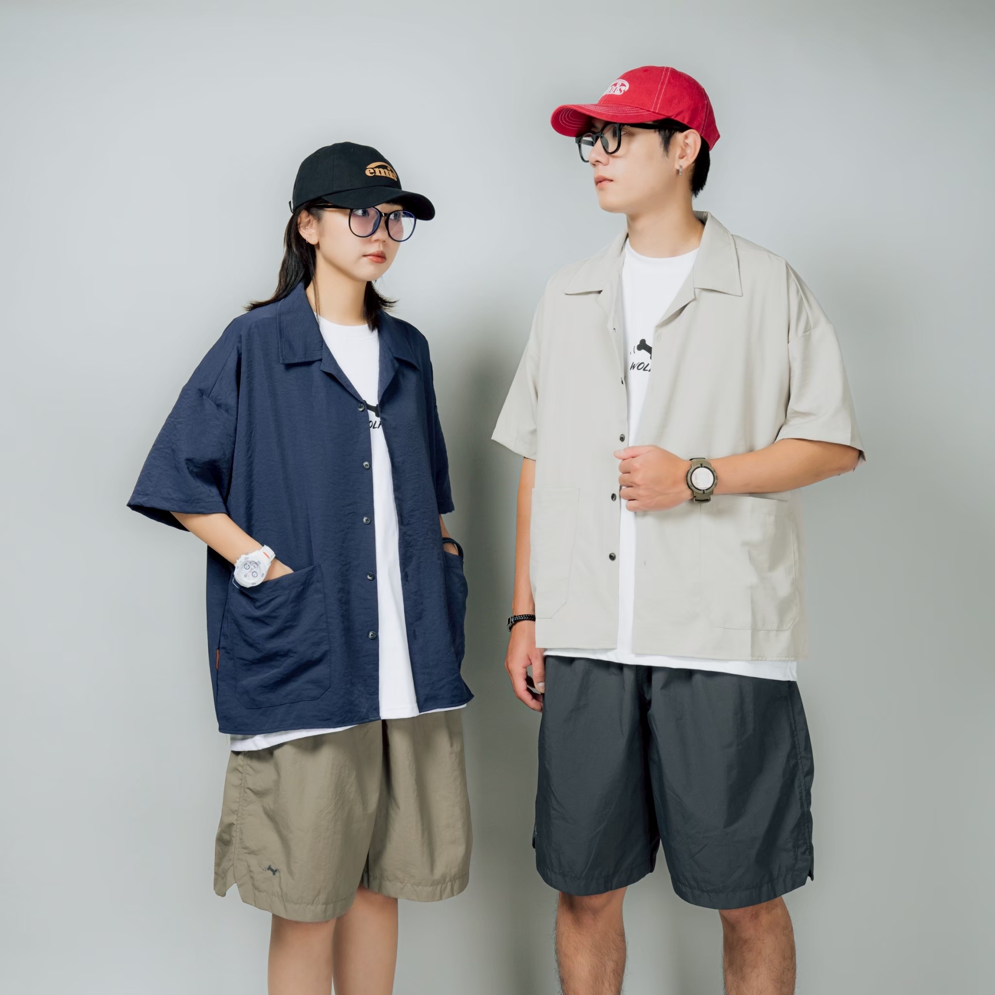 SBG 日系寬鬆口袋短袖襯衫【SB0154】