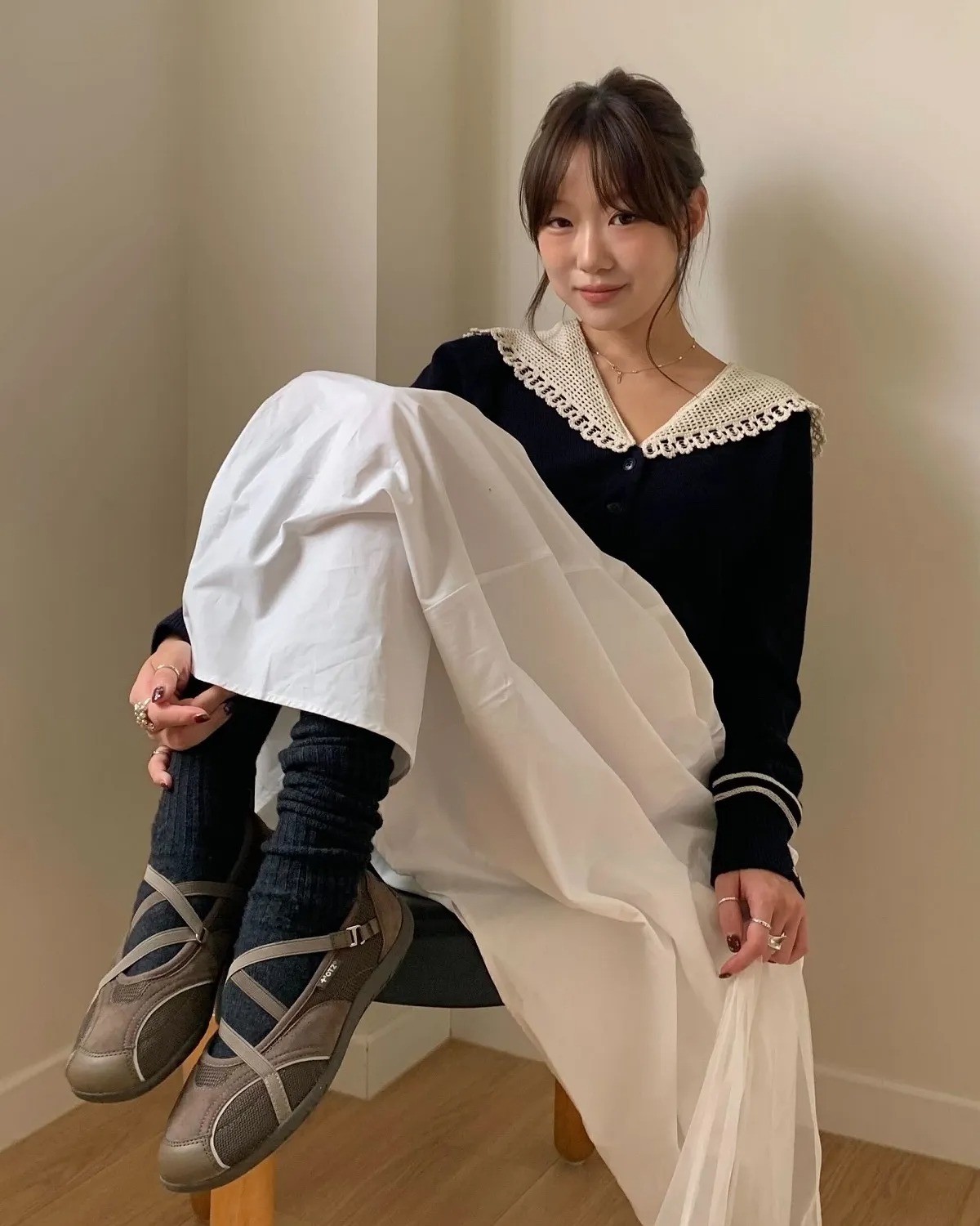 OTZ ROMARY SUEDE BANDING FLAT SNEAKERS